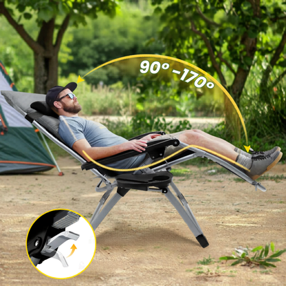 Anti-Gravity Loungestoel - Verstelbaar - Grijs