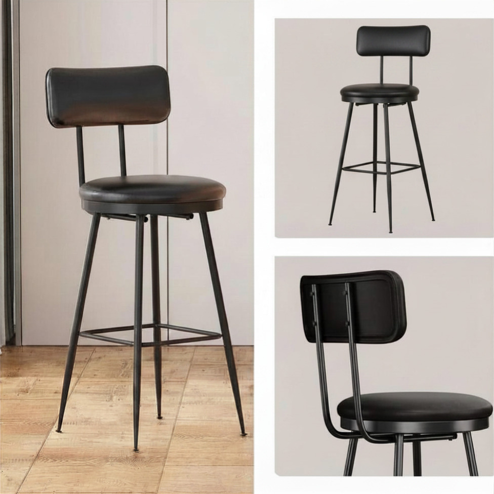Kunstleren Barstoelen - Set van 2 - Wit - Goud
