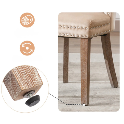 Eetkamerstoelen - Set van 2 - Beige