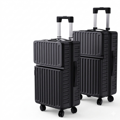 Kunstleren Koffer Set - Twee-Delig Set - Met TSA Slot - Vier-Wiel Koffer