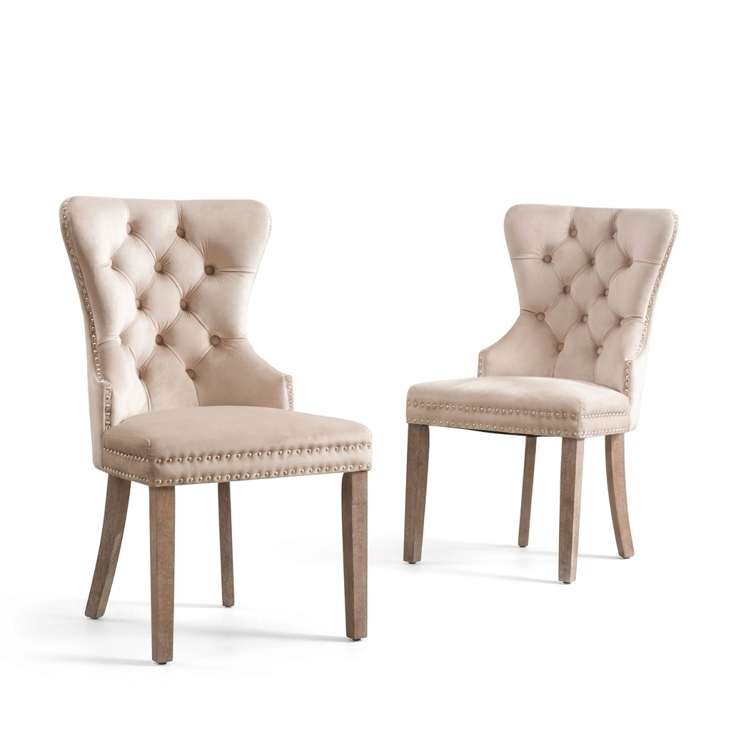 Eetkamerstoelen - Set van 2 - Beige