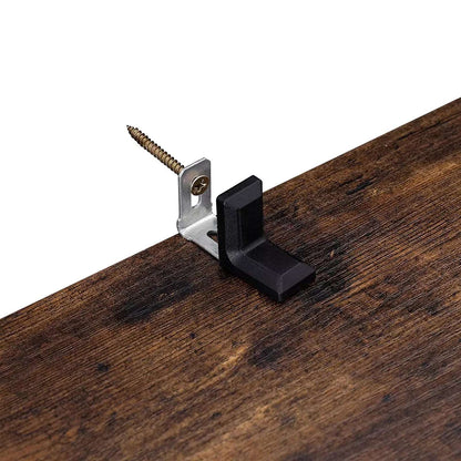 In And OutdoorMatch Badkamerkast Wilbert - 60x30x80cm - Opbergkast - Lattendeuren - Open Compartiment - Verstelbare Planken - Vintage Bruin Badkamerkast