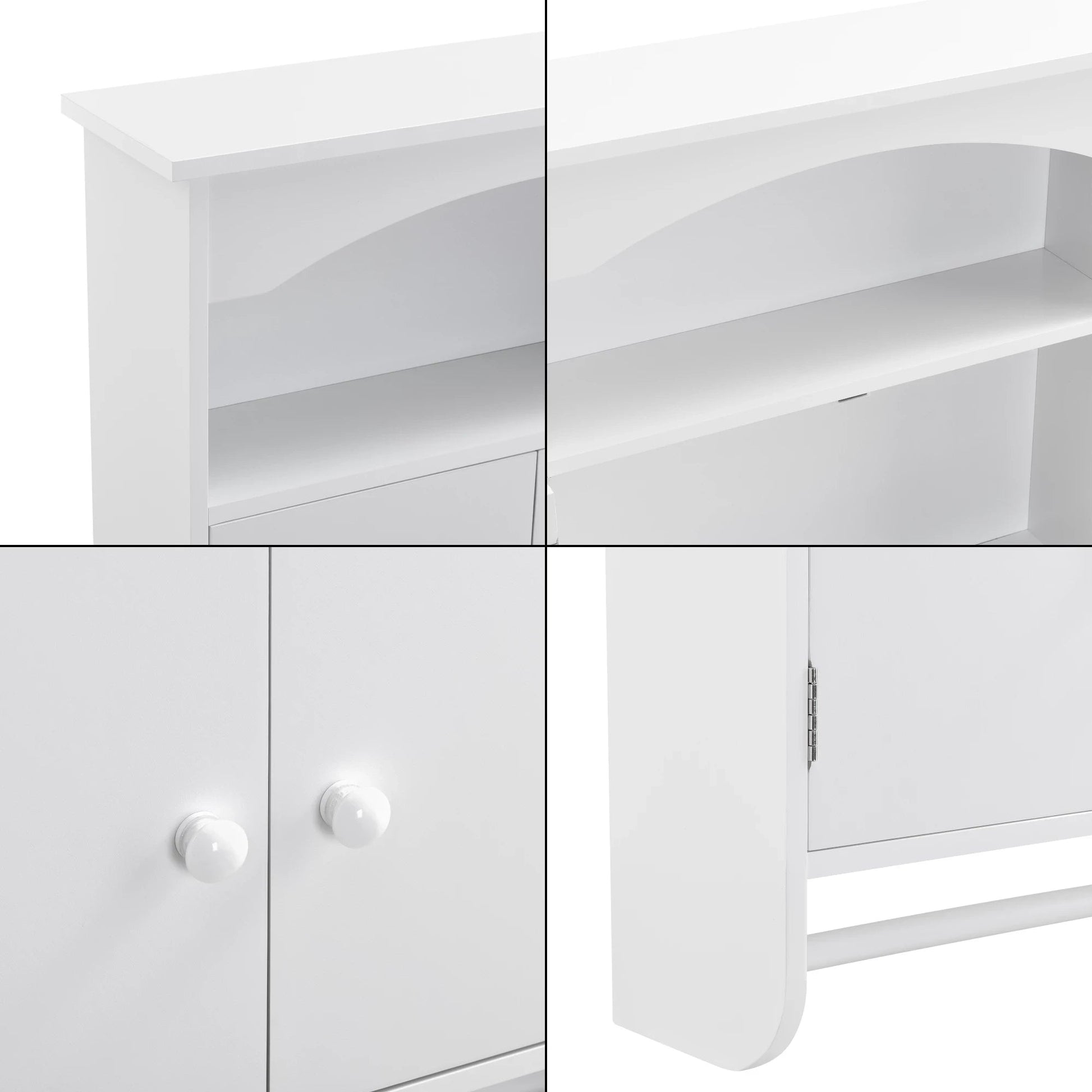 In And OutdoorMatch Badkamermeubel Antonietta - Voor Wandmontage - 61,3x53x15,5 cm - Wit - MDF - Stijlvol Design Badkamerkast