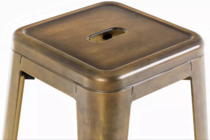 In And OutdoorMatch Barkruk Eduardo - Zonder rugleuning - Set van 1 - Ergonomisch - Barstoelen voor keuken of kantine - Vierkant - Vintage Look Barkrukken / hocker