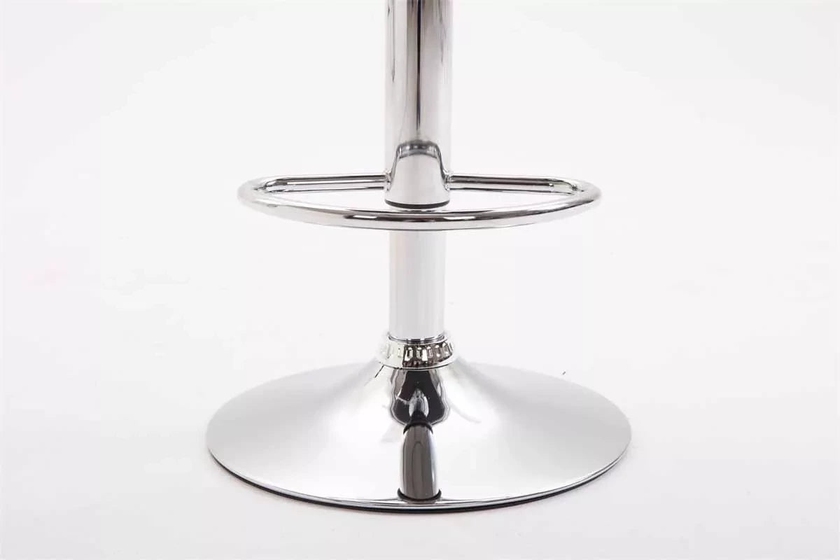 In And OutdoorMatch Barkruk Jerrold - Set van 2 - Zwart - Chroom - 4-Poots Onderstel - Modern Design - Set van 1 - Rugleuning - Voetensteun - Voor Keuken en Bar - Gestoffeerde Zitting - Imitatie Leder Barkrukken / hocker