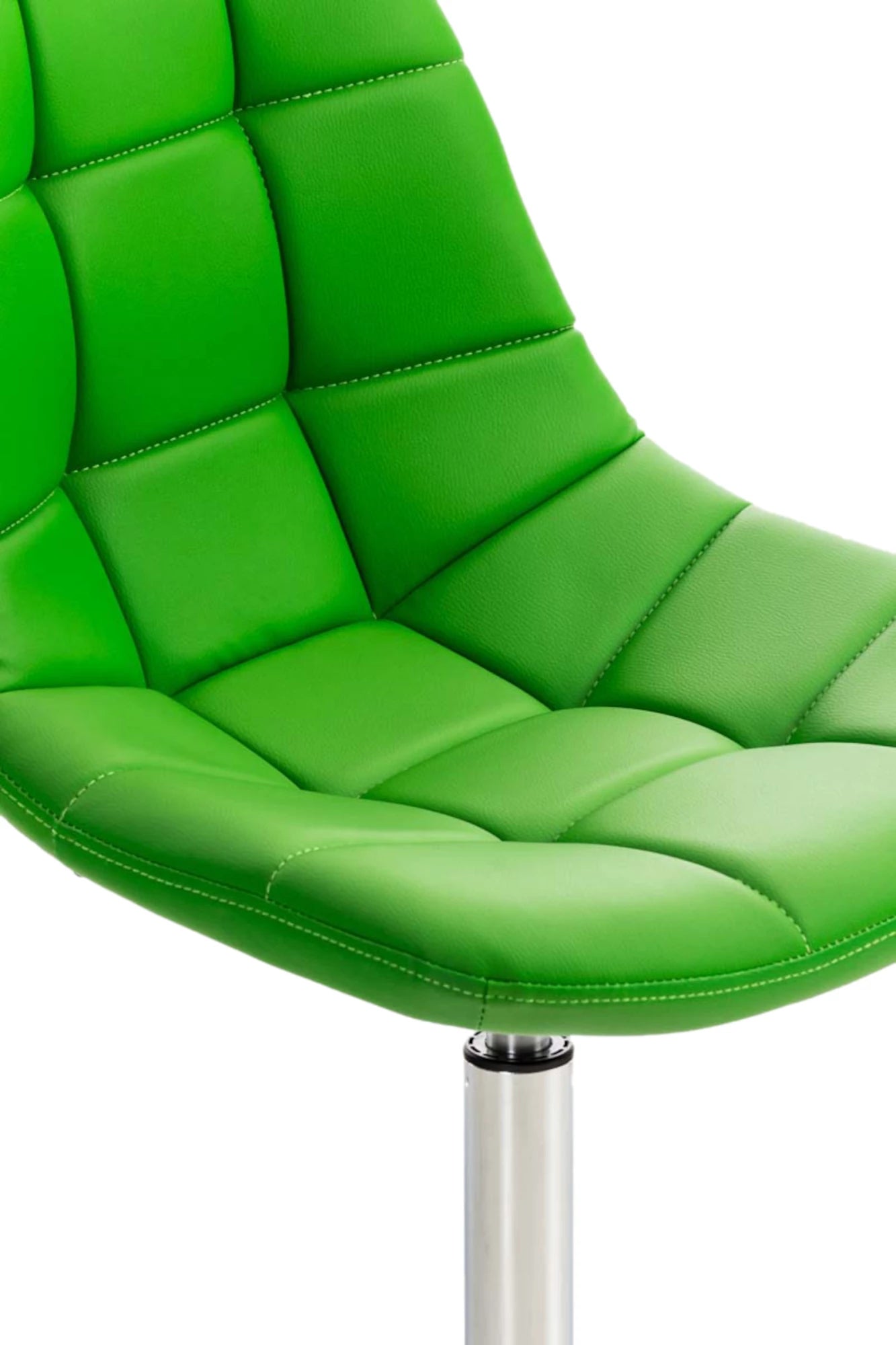 In And OutdoorMatch Barstoelen Georgia - Groen en Metaal - Set van 2 - Kunstleer - Hoogwaardige bekleding - Decoratieve barstoel - Stijlvolle draaistoel - Luxe uitstraling Eetkamerstoel