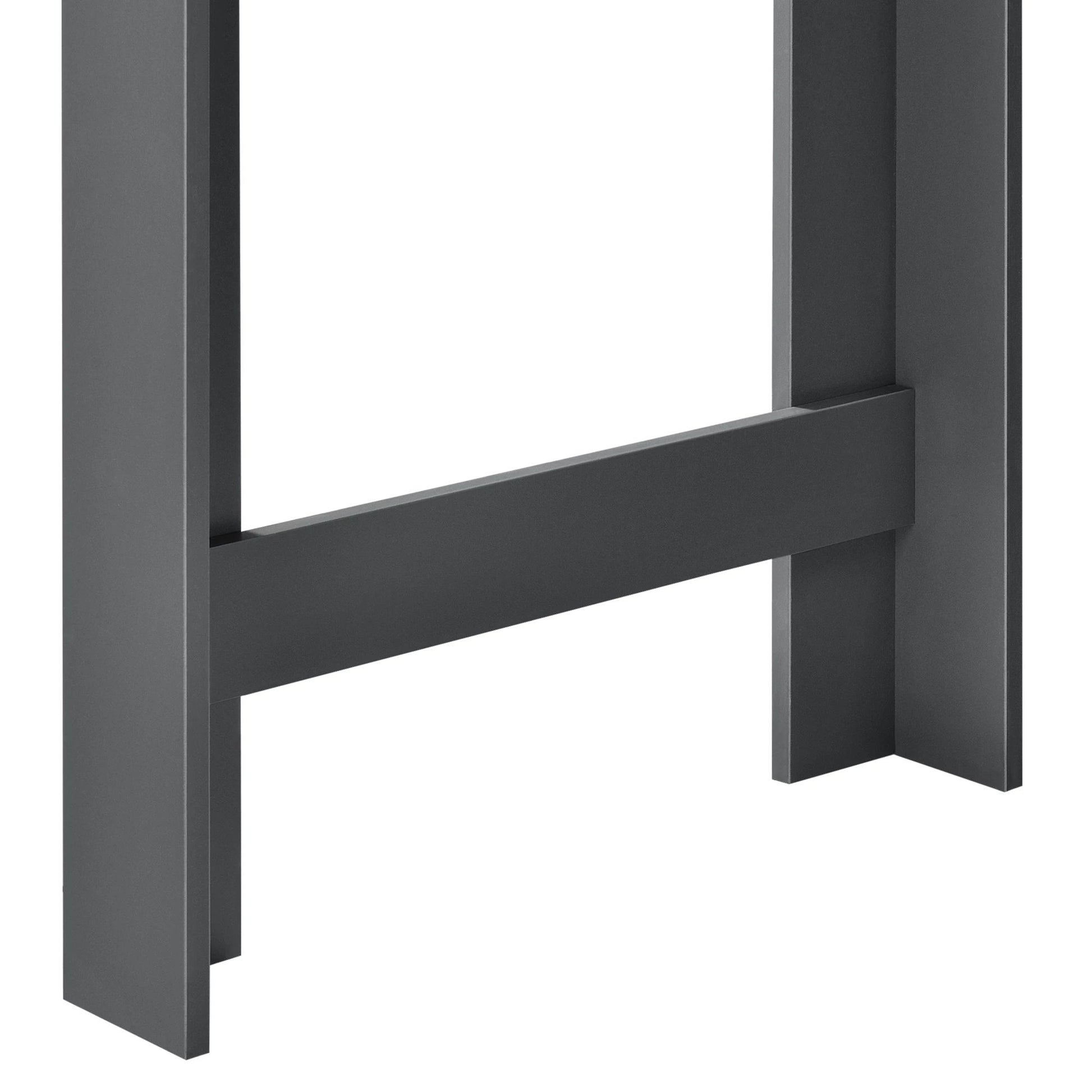 In And OutdoorMatch Bartafel Marvin - Met 3 Planken - 120x60x105,5 cm - Donkergrijs - Modern Design Bar table