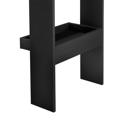 In And OutdoorMatch Bartafel Troy - Voor wandmontage - 120x45x106 cm - Zwart - Ruimtebesparend ontwerp Bar table