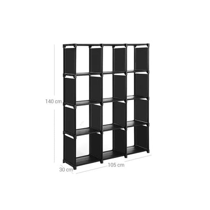 In And OutdoorMatch Boekenkast Annette - 12 vaks - Decoratie boekenkast - Woonkamer, slaapkamer en kinderkamer - 105 x 30 x 140 cm Boekenplank