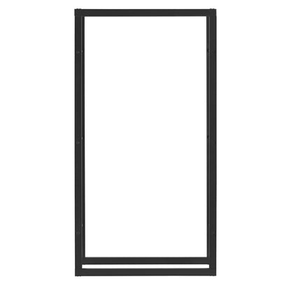 In And OutdoorMatch Brandhoutrek Hubertus - Houtopslag - 80x25x150 cm - Zwart - Staal Gepoedercoat Houtrek