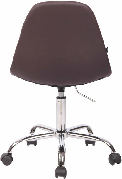 In And OutdoorMatch Bureaustoel Claudia - Bruin - Kunstleer - Hoogwaardige bekleding - Comfortabele bureaustoel - Moderne look Bureaustoel