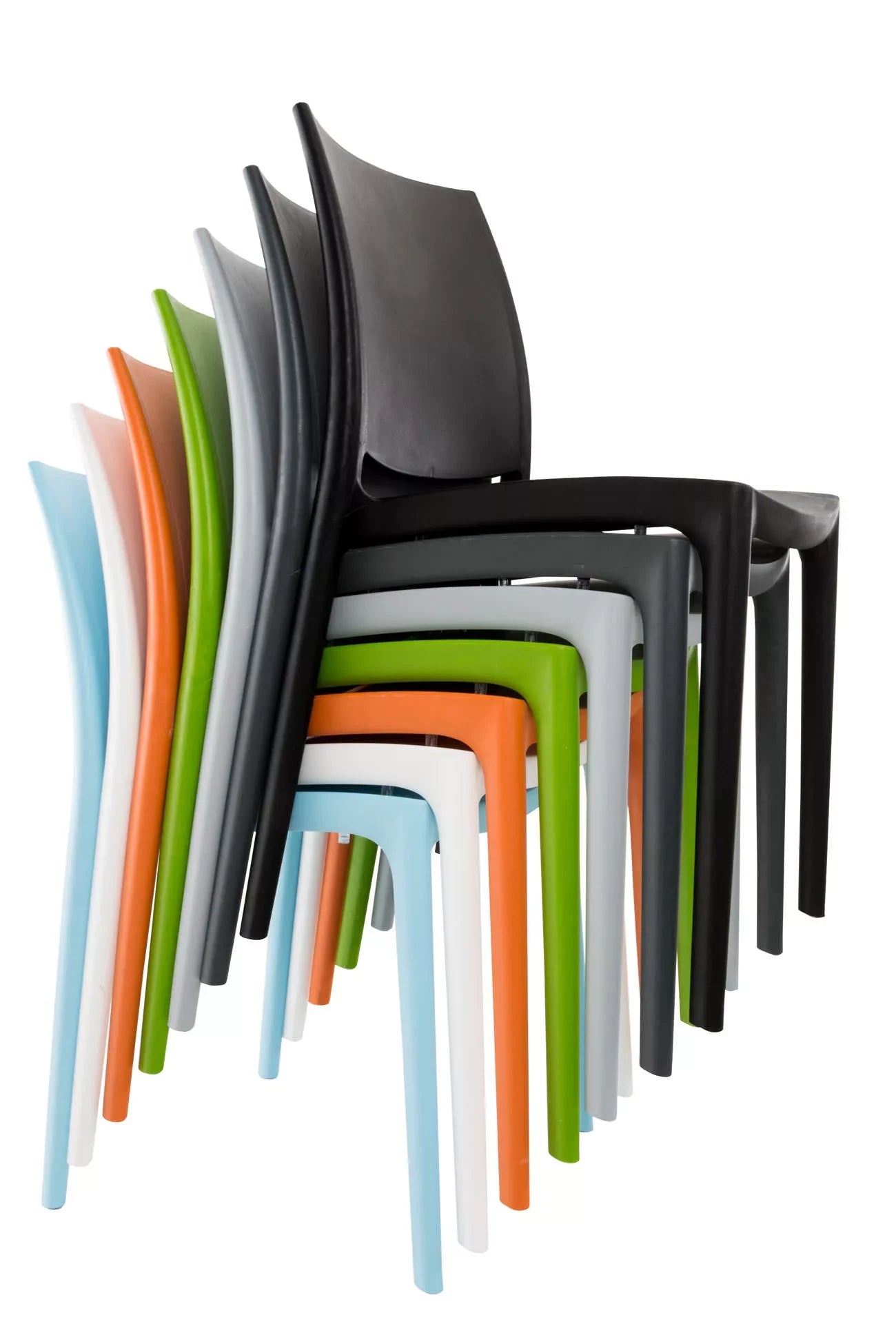 In And OutdoorMatch Classy stoel wit Beatrice - Met rugleuning - Thuis of beurs - Zithoogte 45cm Eetkamerstoel