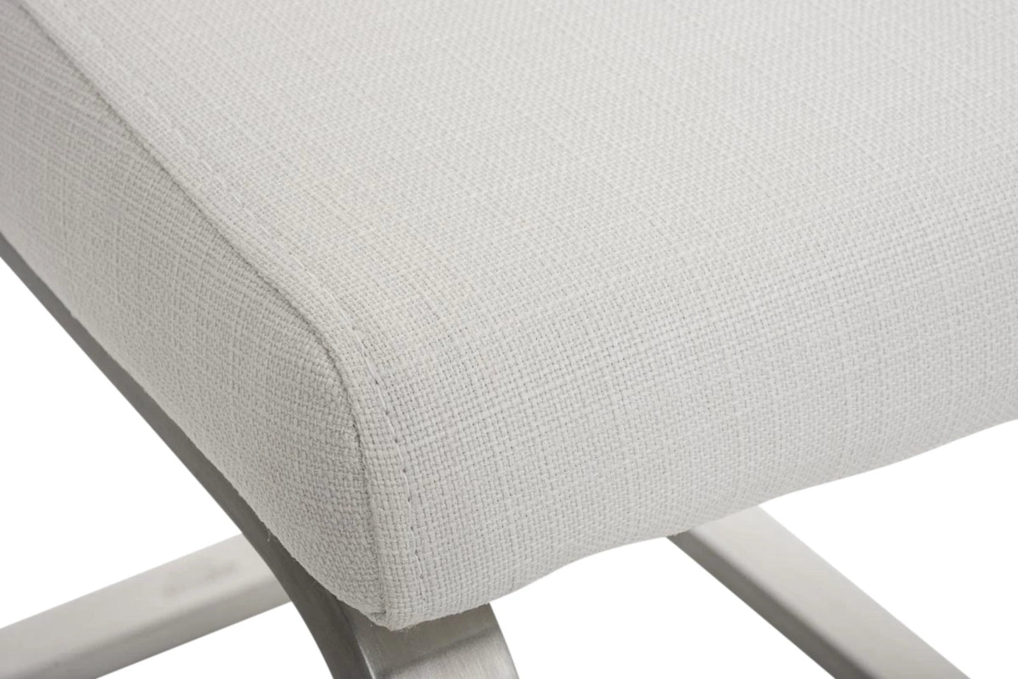 In And OutdoorMatch Eetkamerstoel Belinda - Wit - Set van 2 - Stof - Hoge kwaliteit bekleding - Luxe eetkamerstoelen - Moderne look Eetkamerstoel