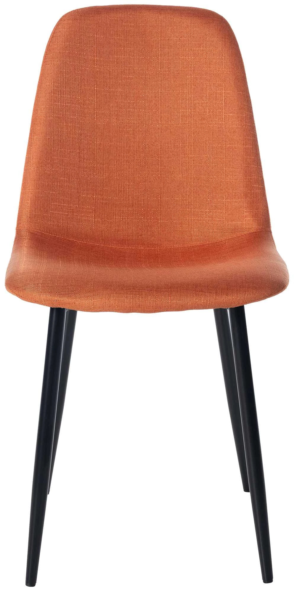 In And OutdoorMatch Eetkamerstoel Carolina - Oranje - Set van 4 - Eetkamerstoel - Stof - Hoge kwaliteit bekleding - Decoratieve stoel - Stijlvolle eetkamerstoel Eetkamerstoel