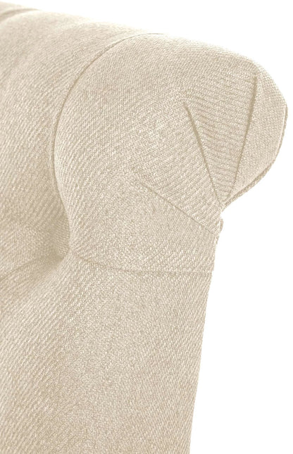 In And OutdoorMatch Eetkamerstoel Cayson - Crème - Set van 2 - Stof - Hoogwaardige bekleding - Tijdloze eetkamerstoel - Vintage Look Eetkamerstoel