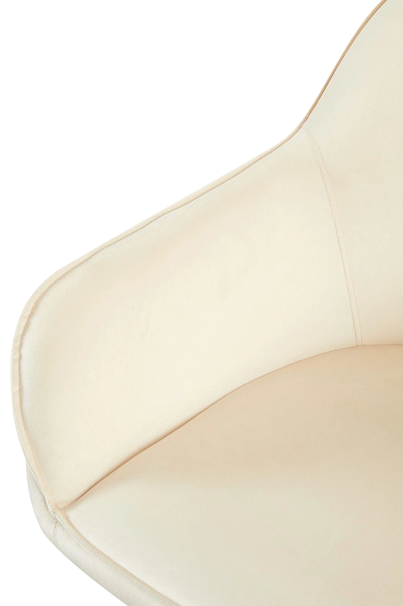 In And OutdoorMatch Eetkamerstoel Eben - Crème - Fluweel - Hoge kwaliteit bekleding - Stijlvolle eetkamerstoel - Luxe uitstraling Eetkamerstoel