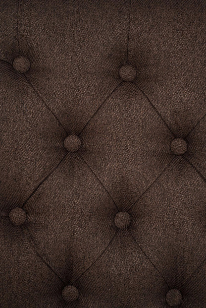 In And OutdoorMatch Eetkamerstoel Faron - Bruin - Set van 2 - Stof - Hoge kwaliteit bekleding - Tijdloze eetkamerstoel - Vintage Look Eetkamerstoel