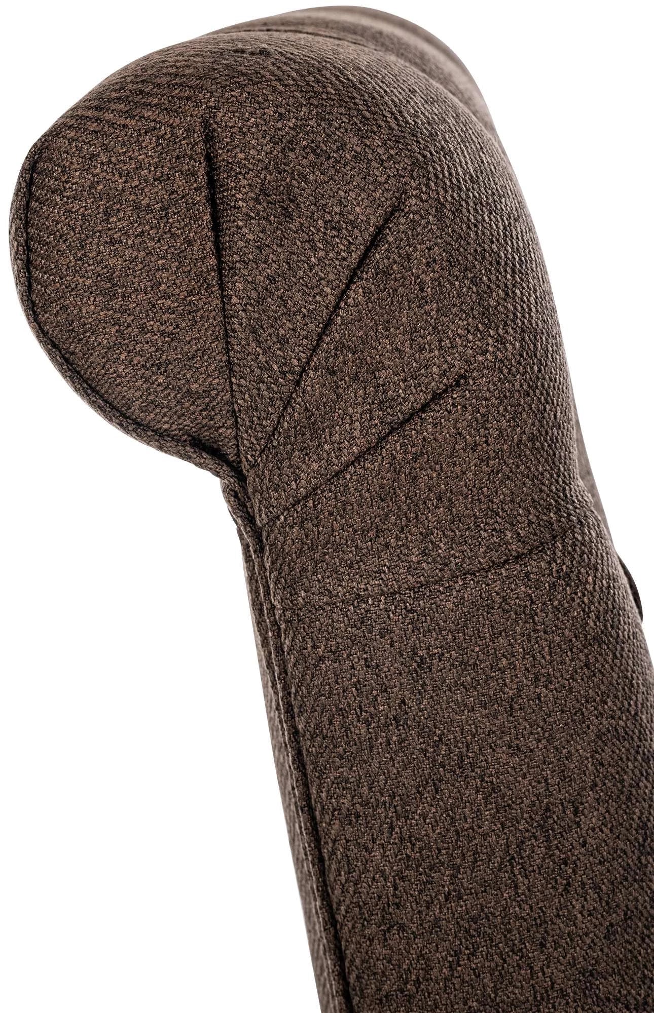 In And OutdoorMatch Eetkamerstoel Faron - Bruin - Set van 2 - Stof - Hoge kwaliteit bekleding - Tijdloze eetkamerstoel - Vintage Look Eetkamerstoel