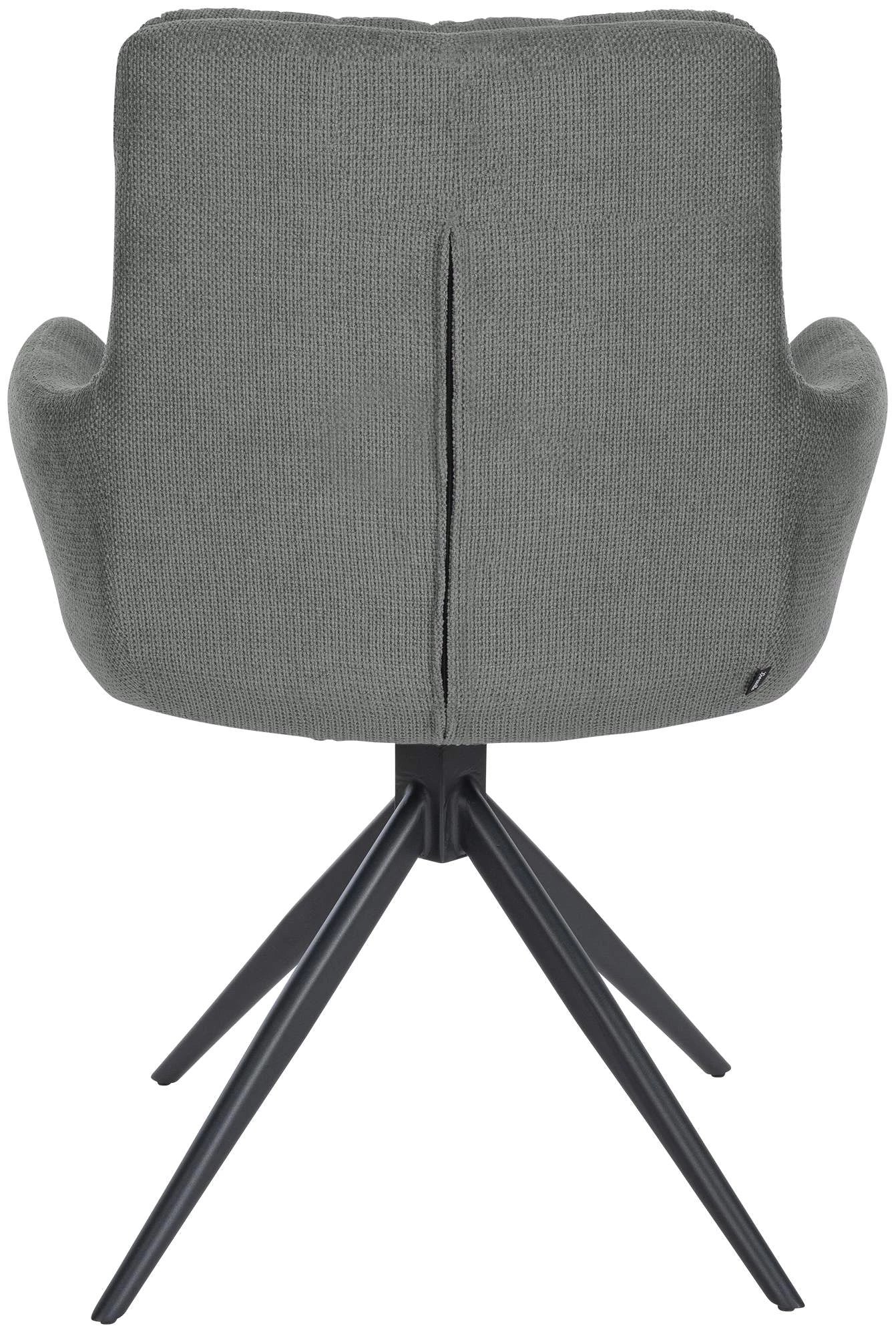 In And OutdoorMatch Eetkamerstoel Florina - Grijs - Stof - Met Armleuning - Hoogwaardige Bekleding - Stijlvolle Eetkamerstoel - Deluxe Look Eetkamerstoel