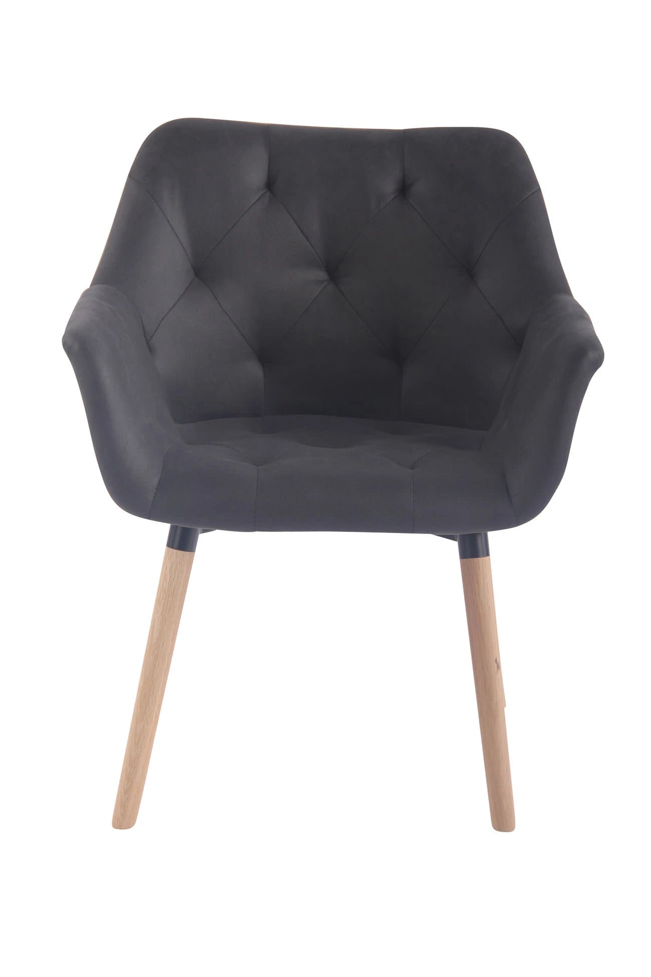 In And OutdoorMatch Eetkamerstoel Jared - Grijs - Eetkamerstoel - Kunstleer - Hoge kwaliteit bekleding - Vintage stijl stoel - Luxe eetkamerstoel Eetkamerstoel