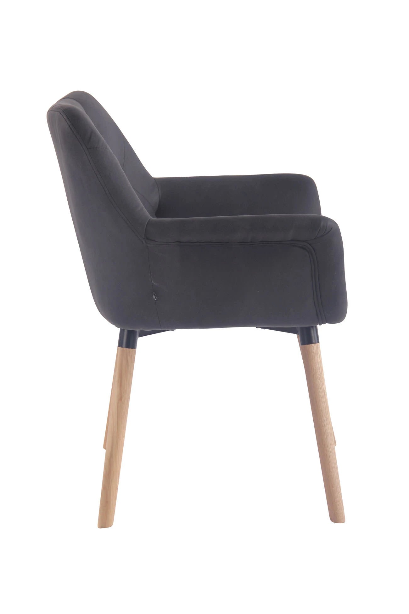 In And OutdoorMatch Eetkamerstoel Jared - Grijs - Eetkamerstoel - Kunstleer - Hoge kwaliteit bekleding - Vintage stijl stoel - Luxe eetkamerstoel Eetkamerstoel