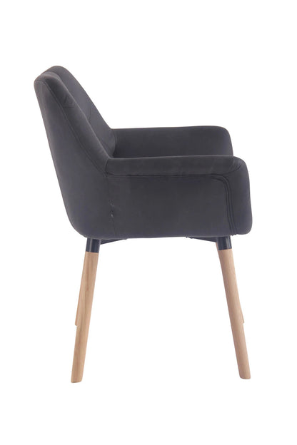 In And OutdoorMatch Eetkamerstoel Jared - Grijs - Eetkamerstoel - Kunstleer - Hoge kwaliteit bekleding - Vintage stijl stoel - Luxe eetkamerstoel Eetkamerstoel