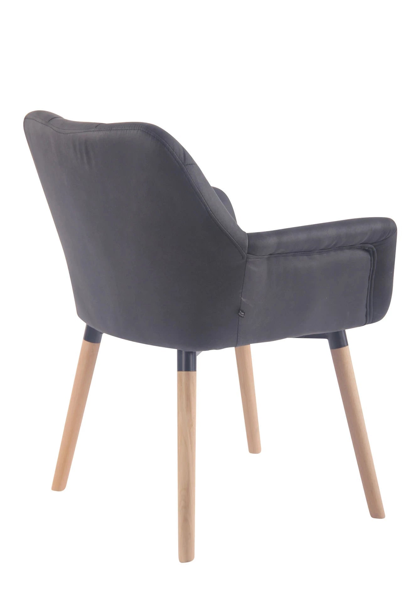 In And OutdoorMatch Eetkamerstoel Jared - Grijs - Eetkamerstoel - Kunstleer - Hoge kwaliteit bekleding - Vintage stijl stoel - Luxe eetkamerstoel Eetkamerstoel