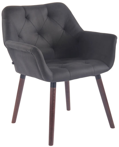 In And OutdoorMatch Eetkamerstoel Paulina - Donkergrijs - Eetkamerstoel - Kunstleer - Hoge kwaliteit bekleding - Vintage stijl stoel - Luxe eetkamerstoel Eetkamerstoel