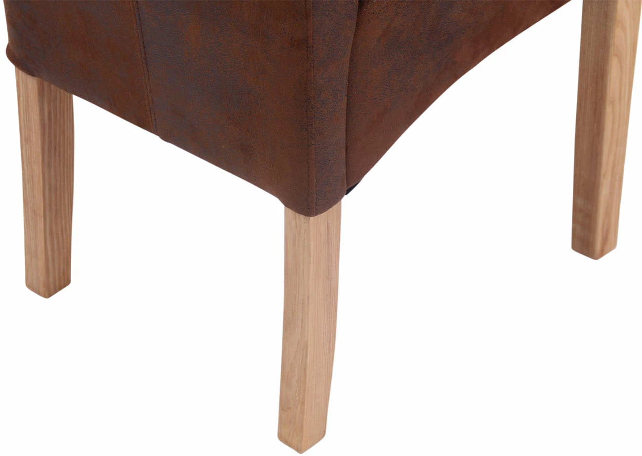 In And OutdoorMatch Eetkamerstoel Yaritza - Bruin - Eetkamerstoel - Ash houten frame - Hoge kwaliteit bekleding - Vintage stijl stoel - Stijlvolle eetkamerstoel Eetkamerstoel