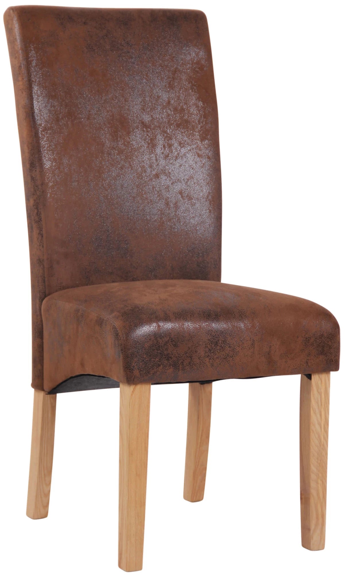 In And OutdoorMatch Eetkamerstoel Yaritza - Bruin - Eetkamerstoel - Ash houten frame - Hoge kwaliteit bekleding - Vintage stijl stoel - Stijlvolle eetkamerstoel Eetkamerstoel