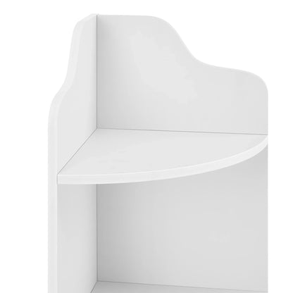 In And OutdoorMatch Hoekkast Alexandre - Met 4 Vakken - Kolomkast - 90x28x28 cm - Wit - Snelle Montage Badkamerkast