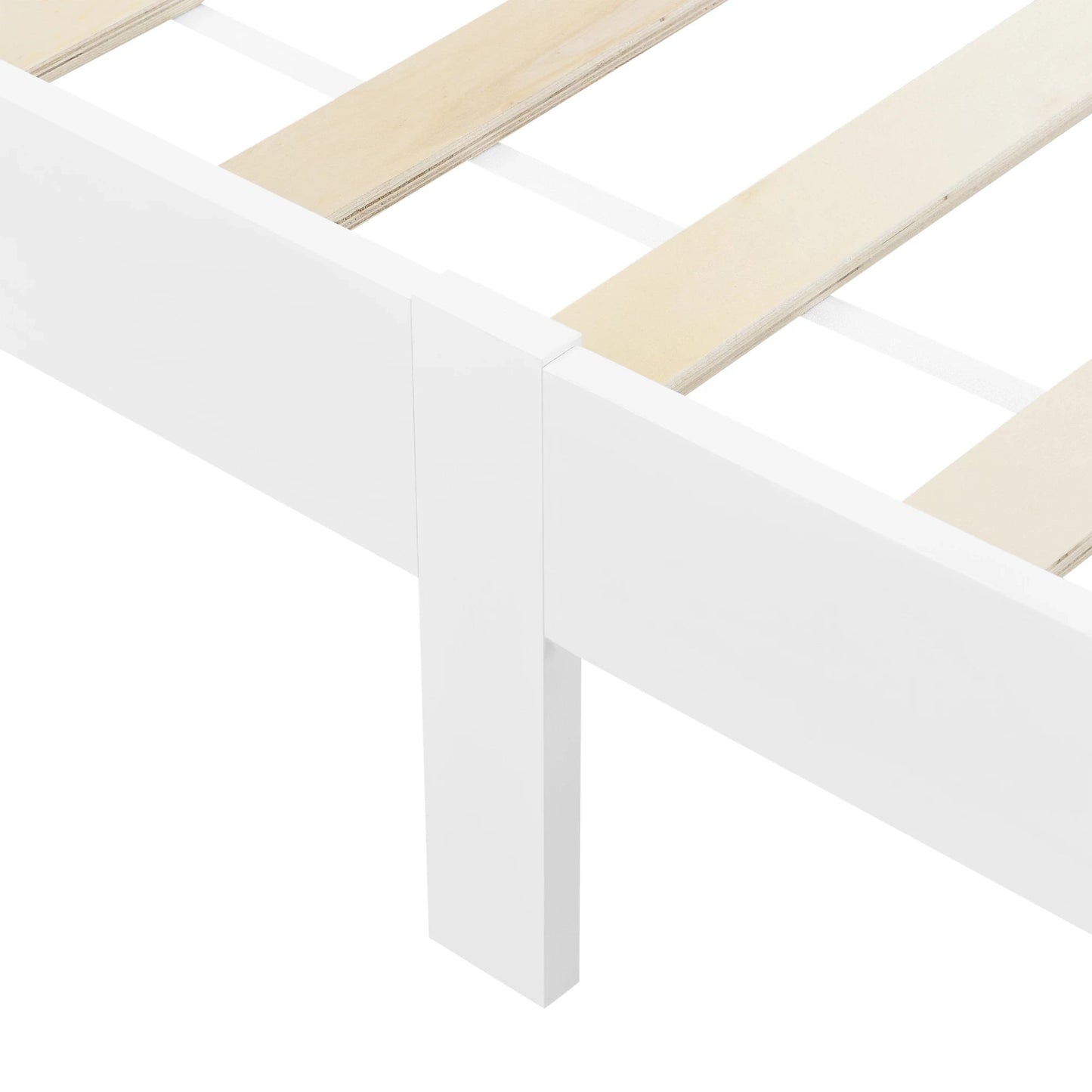 In And OutdoorMatch Houten Bed Jovani - Grenen - Met Bedbodem - 90x200 cm - Wit - Snelle Montage Eén persoon slapen