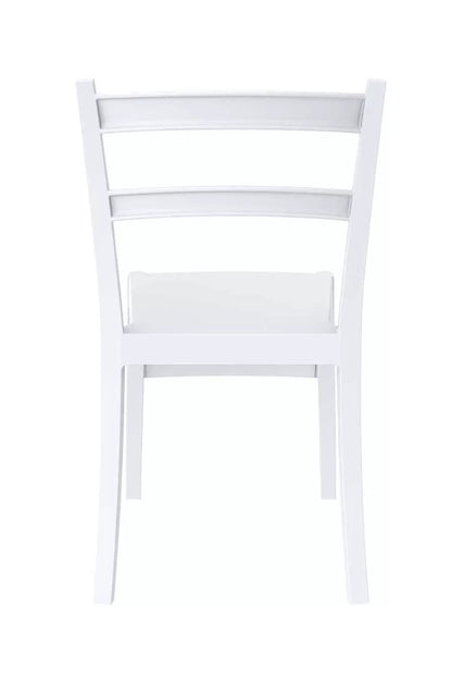 In And OutdoorMatch Klassieke stoel Scottie - Met rugleuning - Keuken of tuin - Woonkamer of beurs - Wit - Zithoogte 46cm Eetkamerstoel