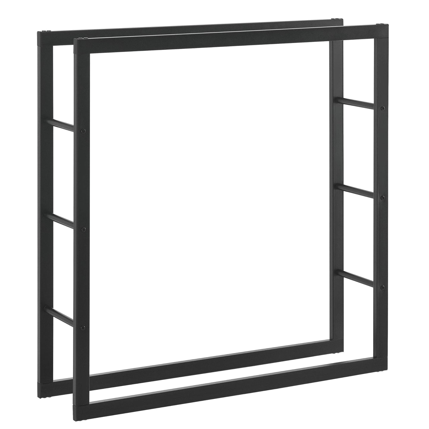 In And OutdoorMatch Stalen Brandhout Rek Christopher - Houtopslag - Zwart - Voor Ca. 0,25 m³ Hout Houtrek