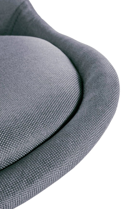 In And OutdoorMatch Stoel Quique - Grijs en Hout - Stof - Comfortabele zit - Hoogwaardige bekleding - Stijlvolle stoel - Klassieke uitstraling Eetkamerstoel