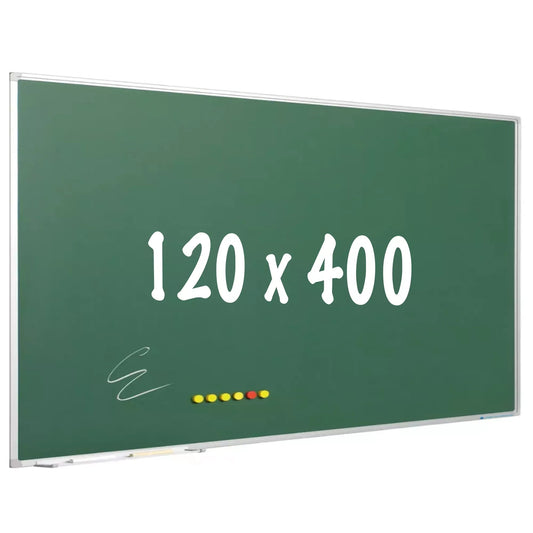 Krijtbord PRO Loraine - Magnetisch - Schoolbord - Eenvoudige montage - Emaille staal - Groen -120x400cm Krijtborden
