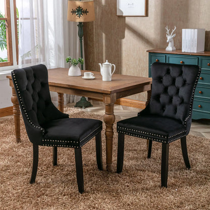 Eetkamerstoelen - Set Van 2 - Zwart - Comfortabele Zitting