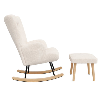 Reclinerstoel met Voetbank - Comfortabele Zitting - Wit