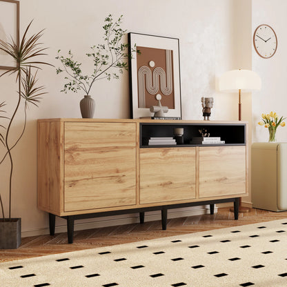 TV-meubel - 160x35x76cm - Lichtbruin