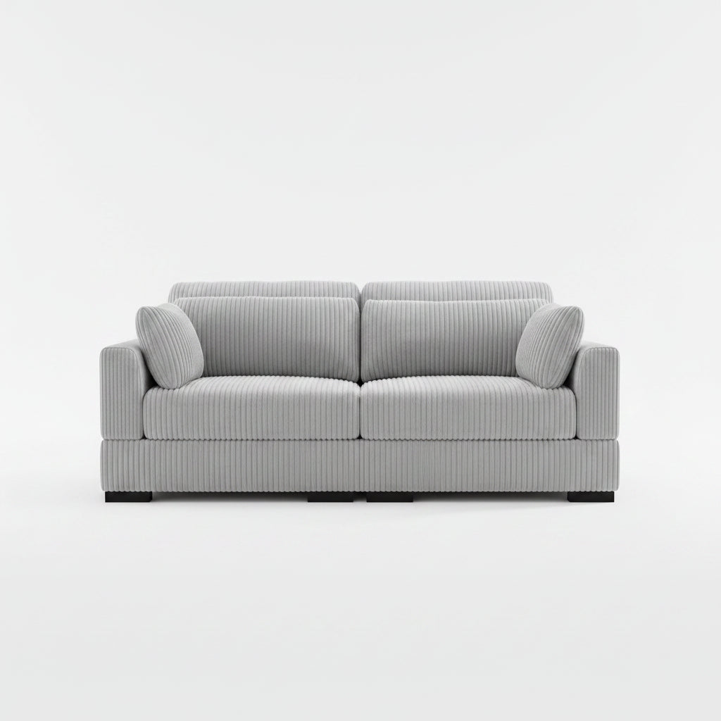 Tweezits Sofa - Gestoffeerd - Grijs