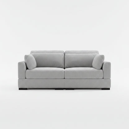 Tweezits Sofa - Gestoffeerd - Grijs