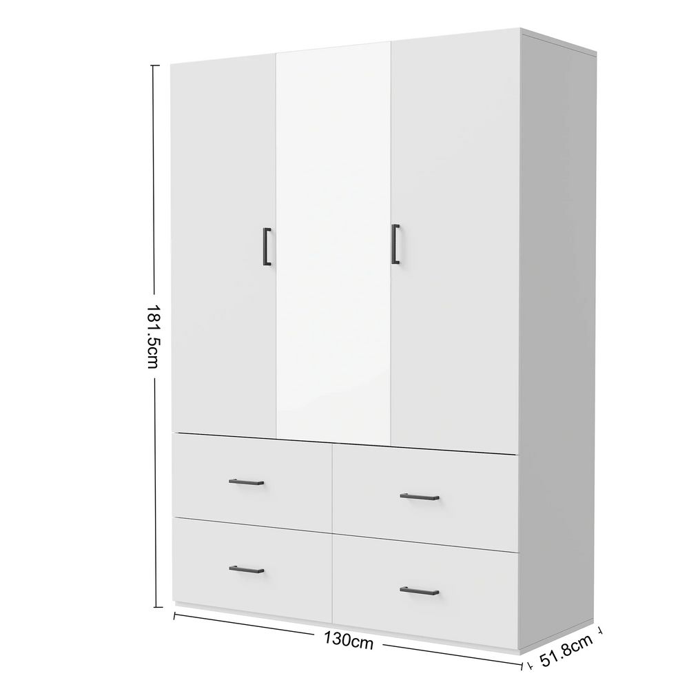 Houten Kast - 3 Ontwerpen - 53x10x60cm, Wit