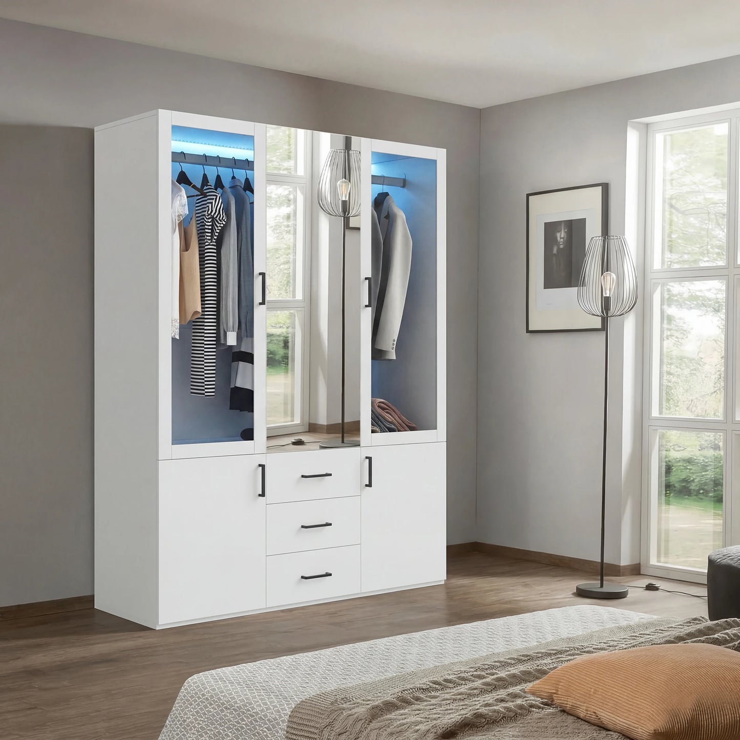 Houten Kast - 3 Ontwerpen - 53x10x60cm, Wit