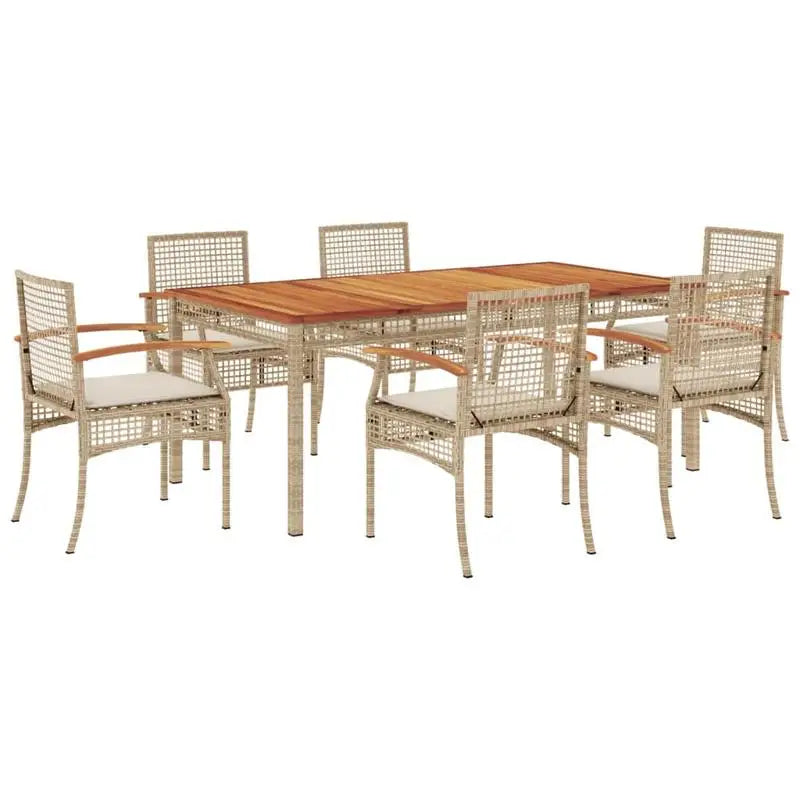 6-Persoons Tuinset - Rotan - Beige