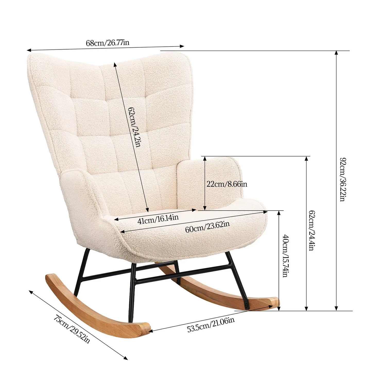 Relaxstoel - Gestoffeerd - Beige