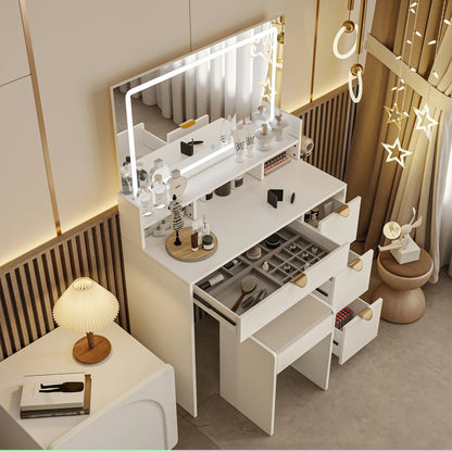 Make-up Tafel - Verlichte LED Spiegel - Wit