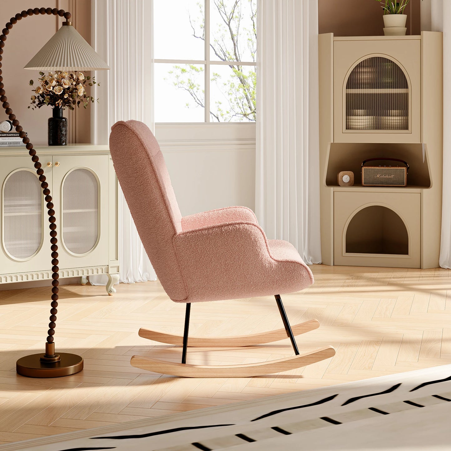 Schommelstoel - Roze - 68x75x92cm