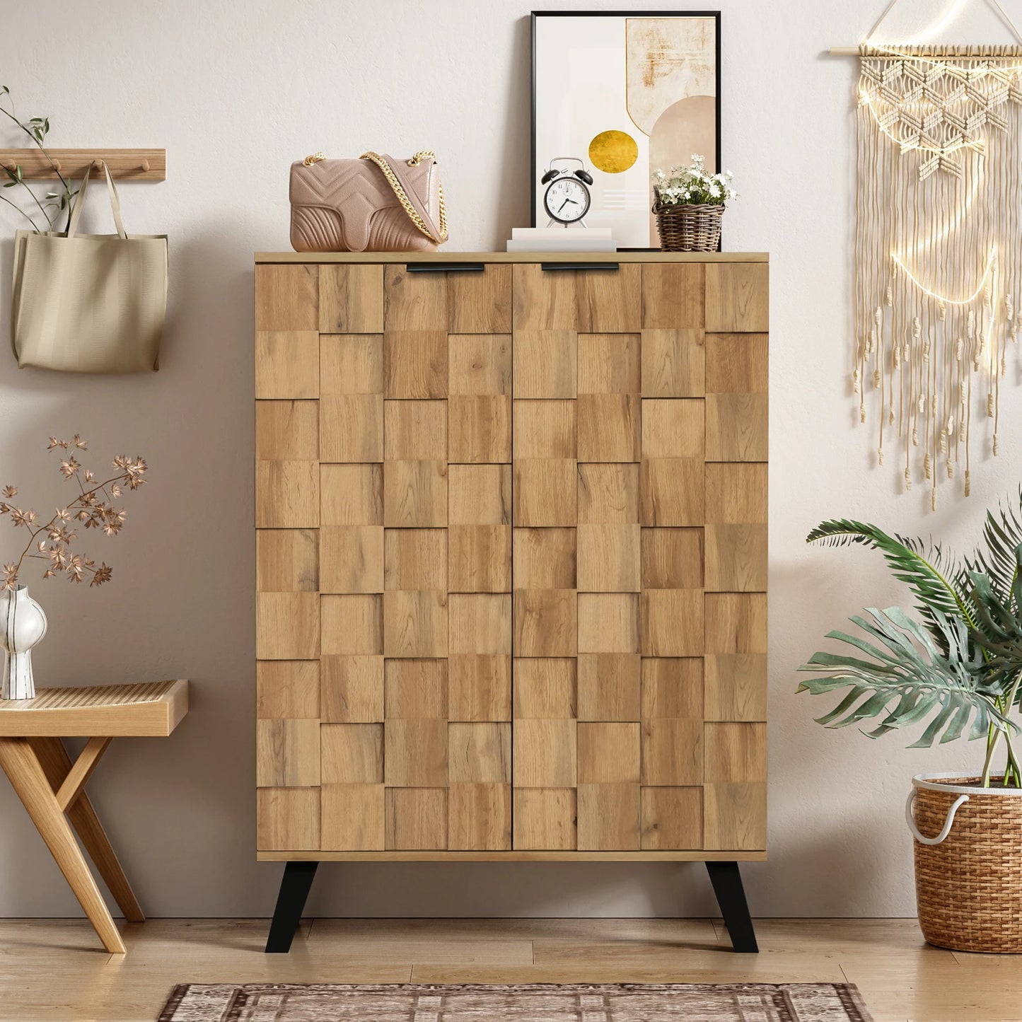 Houtlook Sideboard - 5 Compartimenten - Regelbare Planken