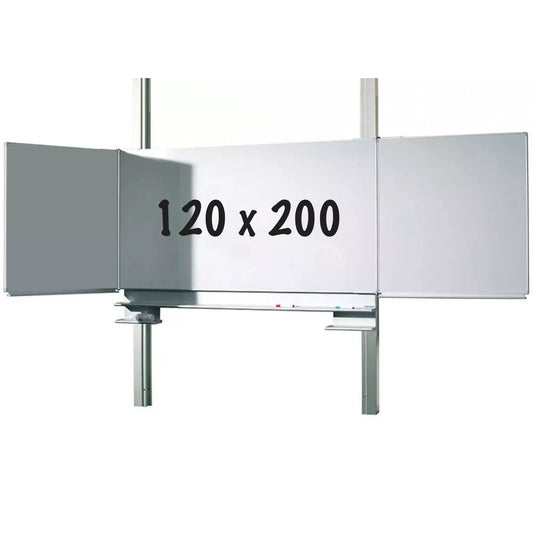 Whiteboard Deluxe Roberson - Magnetisch - In hoogte verstelbaar - Vijfzijdig bord - Schoolbord - Eenvoudige montage - Emaille staal - Groen - 120x200cm Whiteboards