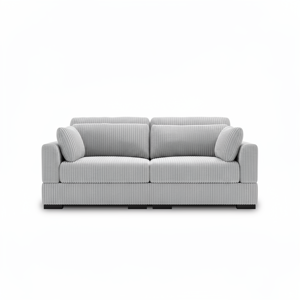 Tweezits Sofa - Gestoffeerd - Grijs